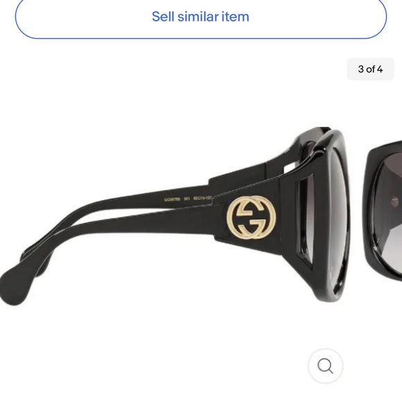 GUCCI WOMENS UV PROTECTION OVERSIZED DESIGNER SUNGLASSES - Picture 2 of 3